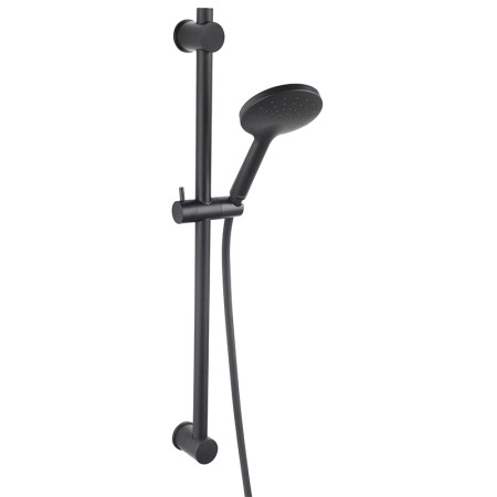Sisteme de dus - Set para de dus, Ferro, Phila, cu bara 70 cm, suport culisant si furtun, negru mat