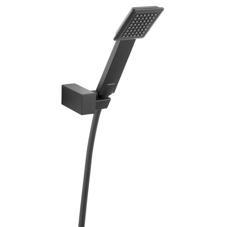 Seturi de dus - Set para de dus, Ferro, Sinus, cu suport si furtun, negru mat