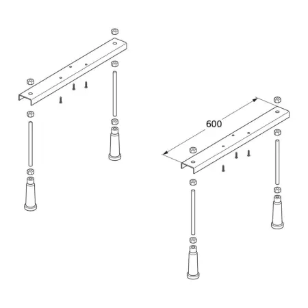 Set picioare pentru cada Ideal Standard Multisuite Universal, C896067 [1]