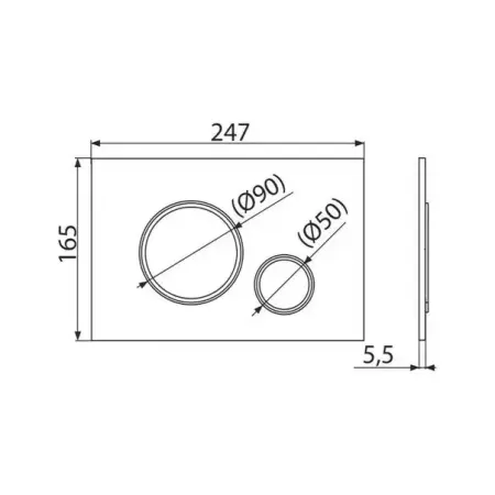 Set rezervor WC cu cadru incastrat Alcadrain AM101/1120 si clapeta M778 negru plus vas WC Fluminia Paris cu capac softclose [3]