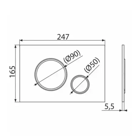 Set rezervor WC cu cadru incastrat Alcadrain AM101/1120 si clapeta M778 negru plus vas WC Fluminia Paris cu capac softclose [3]