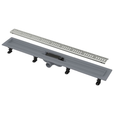 Rigole si canale de scurgere dus - Set rigola de dus, Alcadrain, Simple, cu capac, 95 cm, inox