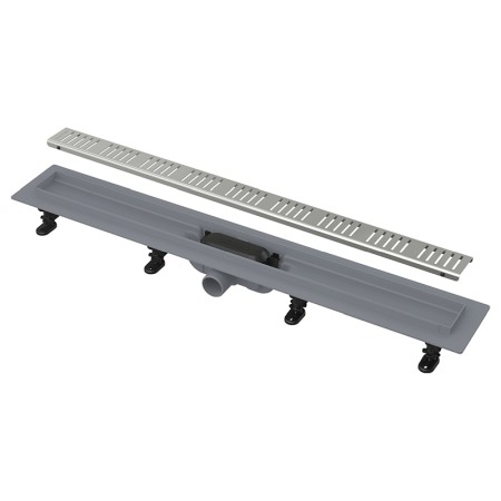 Rigole si canale de scurgere dus - Set rigola de dus, AlcaPlast, Simple, cu capac, 85 cm