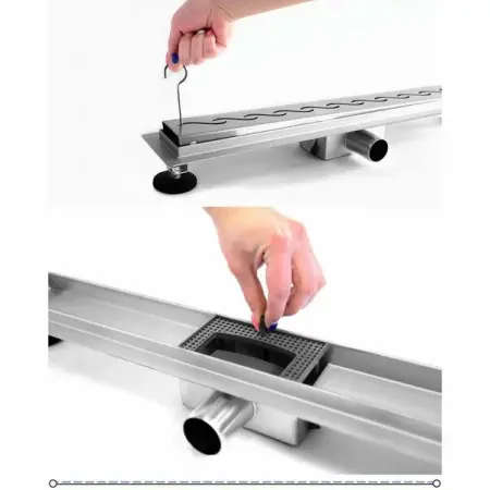 Set rigola pentru dus plus capac 100 cm Rea Greek Inox [3]