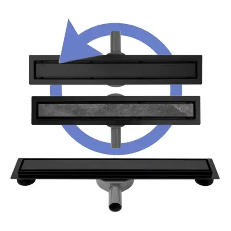 Set rigola pentru dus plus capac 50 cm Rea Neo Pro 2 in 1 negru [8]
