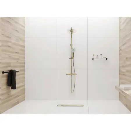 Set rigola pentru dus plus capac 50 cm Rea Neo Pure Mirror Pro auriu [2]