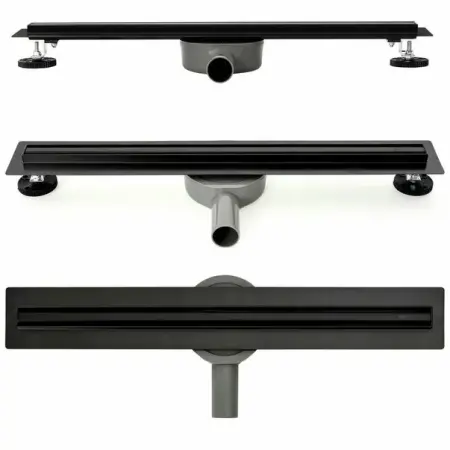 Set rigola pentru dus plus capac 60 cm Rea Neo Slim Pro negru [9]