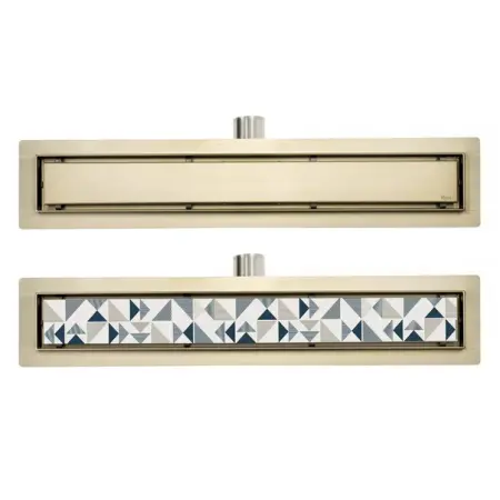 Set rigola pentru dus plus capac 80 cm Rea Neo Pure auriu periat [4]