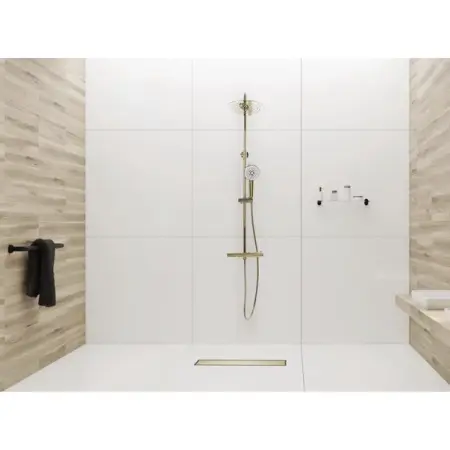 Set rigola pentru dus plus capac 80 cm Rea Neo Pure auriu periat [3]