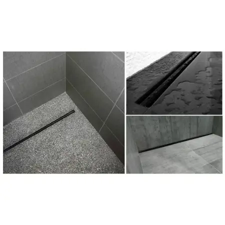 Set rigola pentru dus plus capac 90 cm Rea Neo Slim Pro negru [11]