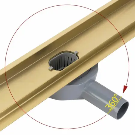 Set rigola pentru dus plus capac auriu periat Rea Neox Pro 80 cm [1]