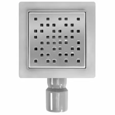 Set rigola pentru dus plus capac inox periat Rea Dots 12 cm [1]