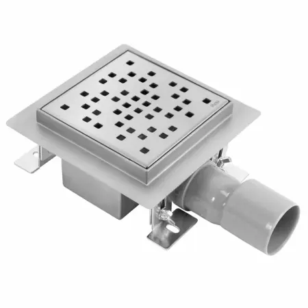Cabine dus - Set rigola pentru dus plus capac inox periat Rea Dots 12 cm