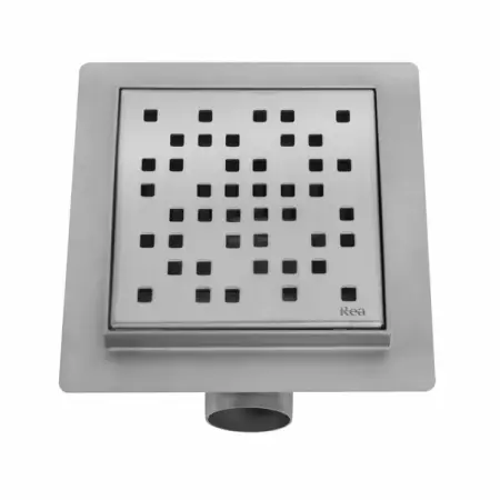 Set rigola pentru dus plus capac inox periat Rea Dots 12 cm [3]