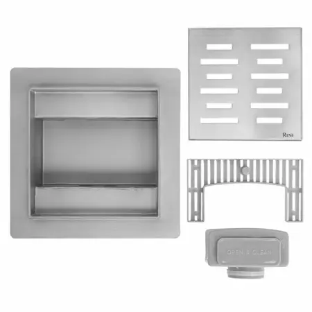 Set rigola pentru dus plus capac inox periat Rea Line 12 cm [3]