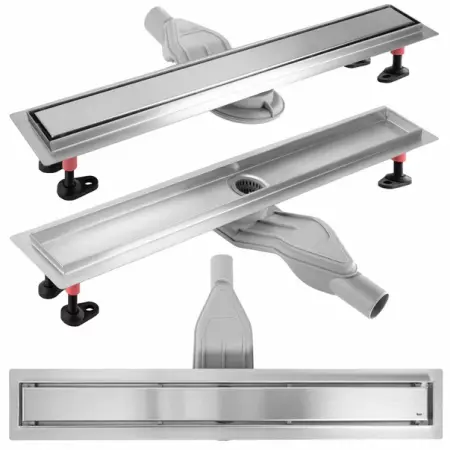 Cabine dus - Set rigola pentru dus plus capac inox periat Rea Neox Superflow 60 cm