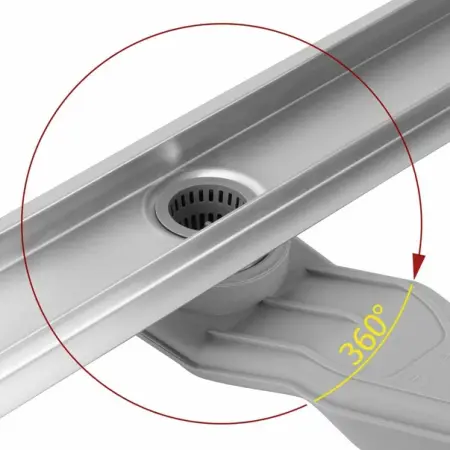 Set rigola pentru dus plus capac inox periat Rea Neox Superflow 60 cm [1]