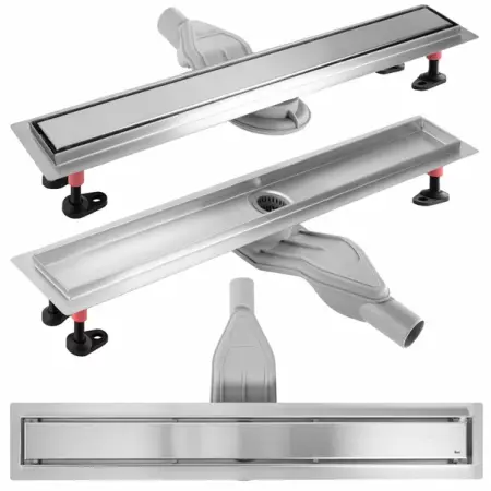 Cabine dus - Set rigola pentru dus plus capac inox periat Rea Neox Superflow 70 cm
