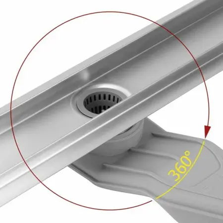 Set rigola pentru dus plus capac inox periat Rea Neox Superflow 80 cm [1]