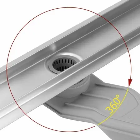 Set rigola pentru dus plus capac inox periat Rea Neox Superflow 90 cm [1]