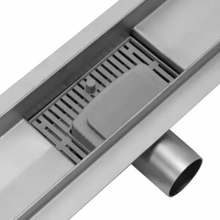 Set rigola pentru dus plus capac inox periat Rea Pure Neo Nickel 100 cm [4]
