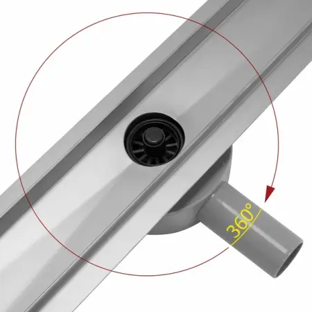 Set rigola pentru dus plus capac inox periat Rea Pure Neo Pro Nickel 100 cm [1]