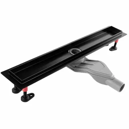 Set rigola pentru dus plus capac negru Rea Neox Superflow 60 cm [2]