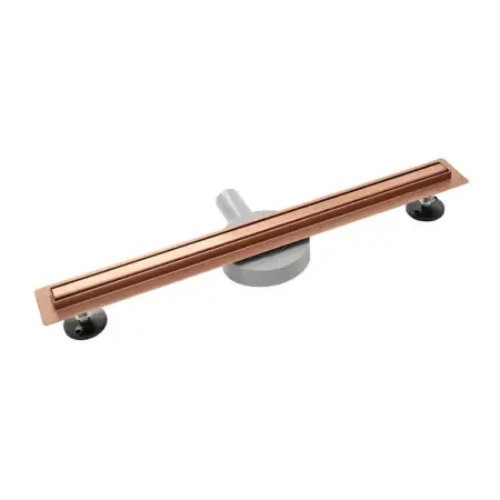 Set rigola pentru dus plus capac Rea Neo Pure Slim finisaj cupru periat 80 cm [1]