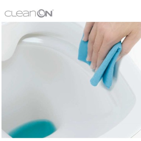 Set vas wc, Cersanit, Crea, oval, suspendat cu capac soft-close si easy off inclus [6]