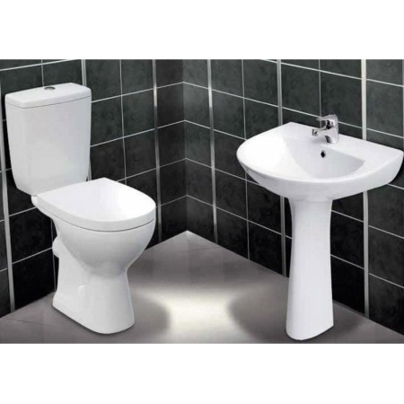 Set vas WC Cersanit, Senator, stativ, cu rezervor si capac din polipropilena inclus [6]
