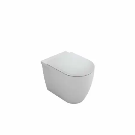 Vase wc statative - Set vas WC pe pardoseala Gala Coral BTW cu capac softclose alb