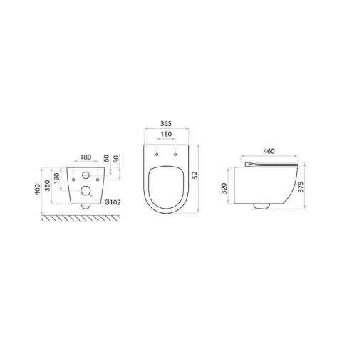 Set vas WC, Spectrum, Sierra Grande 2.0, Tornado Flush, cu capac soft close, quick release, alb [2]