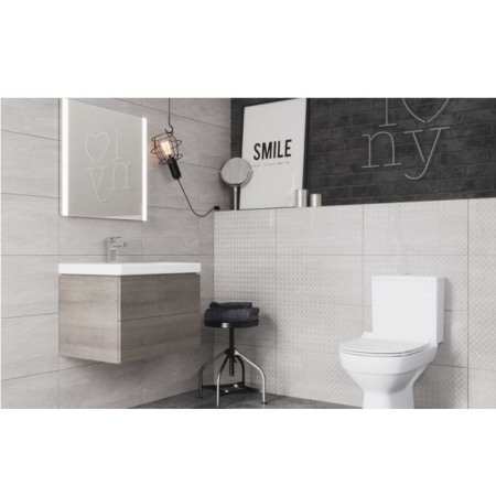 Set vas wc stativ, Cersanit, City New, rimless, cu rezervor si capac soft-close inclus [2]
