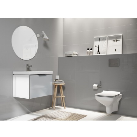 Set vas wc suspendat Cersanit, Carina, clean on, cu capac soft close si easy off, slim [2]