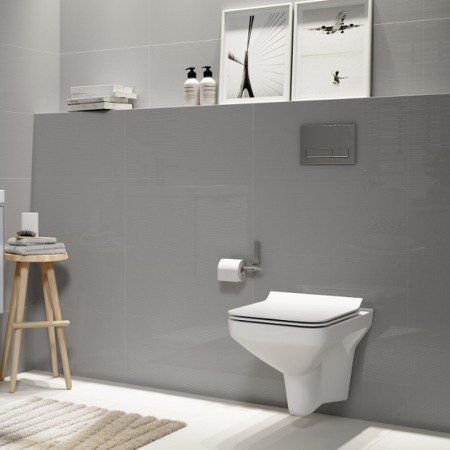 Set vas wc suspendat Cersanit, Carina, clean on, cu capac soft close si easy off, slim [3]