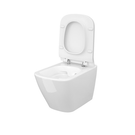Set vas wc suspendat, Cersanit, City, capac cu soft close si quick release, alb [2]