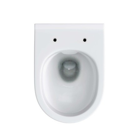Set vas WC suspendat, Cersanit, Zen, rimless, cu capac soft close, alb [2]