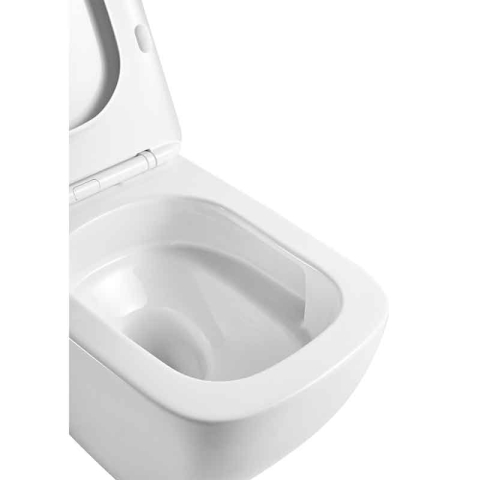 Set vas WC suspendat cu capac Fluminia, Dino Tornado, cu Tornado Flush, 37 x 55.5 cm, alb [2]