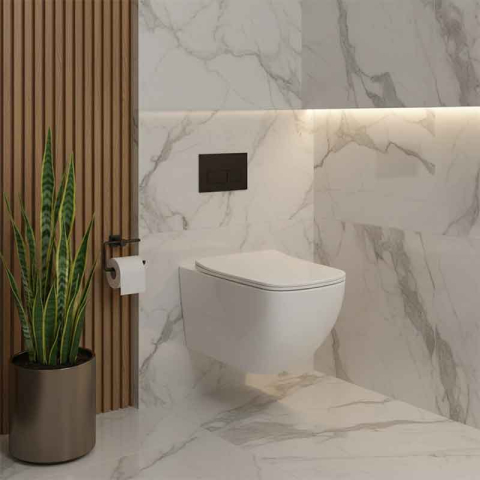 Set vas WC suspendat cu capac Fluminia, Dino Tornado, cu Tornado Flush, 37 x 55.5 cm, alb [3]
