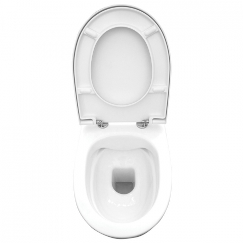 Set Vas WC suspendat cu capac soft close Deante Avis Rimless 35x50 cm evacuare orizontala [2]