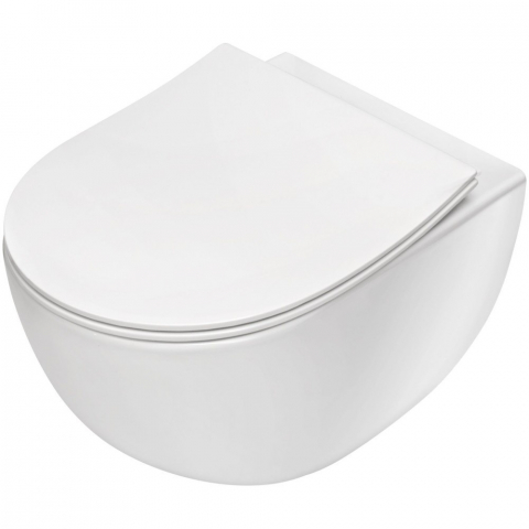 Set vas WC suspendat Deante Peonia Zero si capac softclose alb [1]