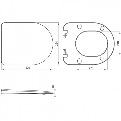 Set vas WC suspendat Deante Peonia Zero si capac softclose alb [4]