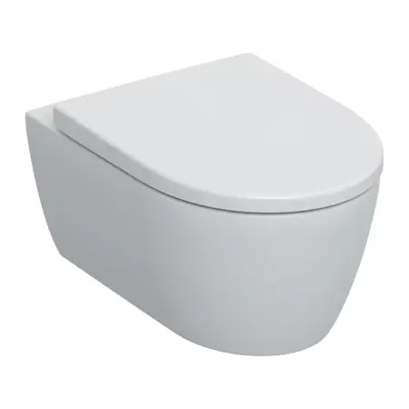 Obiecte Sanitare - Set vas wc suspendat Geberit iCon rimfree alb cu capac softclose