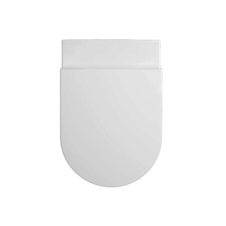 Set vas WC suspendat Hatria, Futura, cu capac WC, rimless, alb [1]