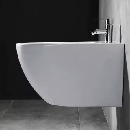 Set vas WC suspendat Rea Carlo Mini cu capac softclose si bideu alb [2]