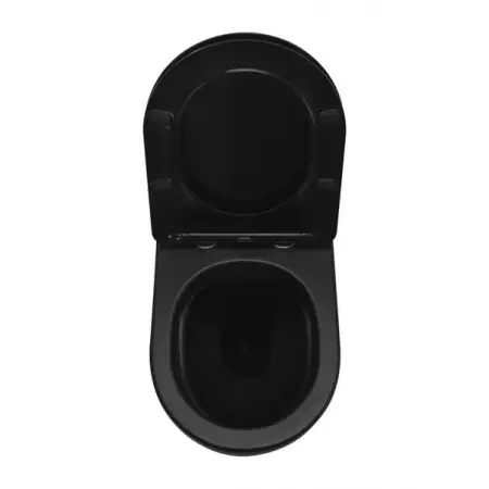 Set vas WC suspendat Rea Carlo Mini negru mat cu capac softclose [4]