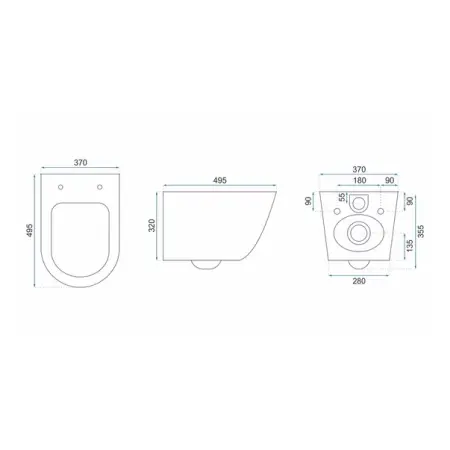 Set vas WC suspendat Rea Carlo Mini rimless alb cu capac softclose [5]
