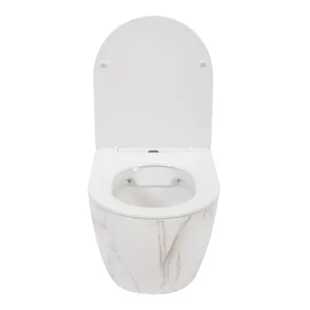 Set vas wc suspendat Rea Carlos rimless alb cu capac softclose [3]