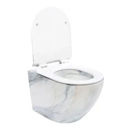 Set vas wc suspendat Rea Carlos rimless granit cu capac softclose [4]