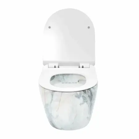 Set vas wc suspendat Rea Carlos rimless granit cu capac softclose alb [3]